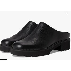 Vionic Fairfax Vegan Leather Clogs Women's 11M Black Comfort Orthopedic Shoes